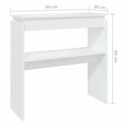 VidaXL Table console Blanc 80x30x80 cm Aggloméré 11 VidaXL Table console Blanc 80x30x80 cm Aggloméré -Tables d'appoint Soldes image 6 808314