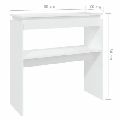 VidaXL Table console Blanc 80x30x80 cm Aggloméré 6 VidaXL Table console Blanc 80x30x80 cm Aggloméré – Image 6
