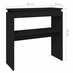 VidaXL Table console Noir 80x30x80 cm Aggloméré 11 VidaXL Table console Noir 80x30x80 cm Aggloméré -Tables d'appoint Soldes image 6 808315