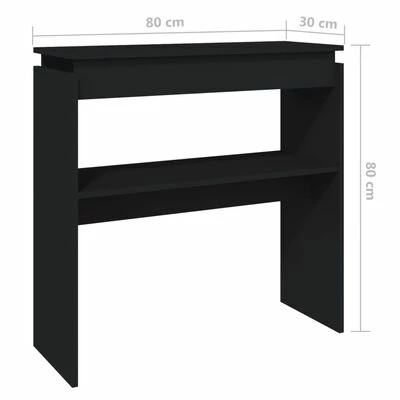 VidaXL Table console Noir 80x30x80 cm Aggloméré 6 VidaXL Table console Noir 80x30x80 cm Aggloméré – Image 6