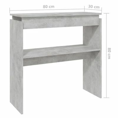 VidaXL Table console Gris béton 80x30x80 cm Aggloméré 6 VidaXL Table console Gris béton 80x30x80 cm Aggloméré – Image 6