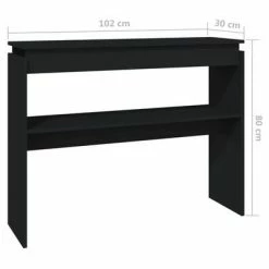 VidaXL Table console Noir 102x30x80 cm Aggloméré 11 VidaXL Table console Noir 102x30x80 cm Aggloméré -Tables d'appoint Soldes image 6 808324