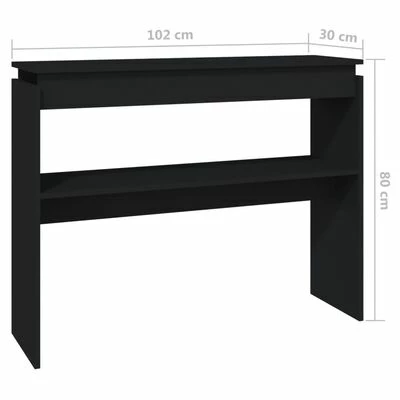 VidaXL Table console Noir 102x30x80 cm Aggloméré 6 VidaXL Table console Noir 102x30x80 cm Aggloméré – Image 6