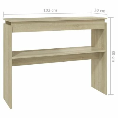 VidaXL Table console Chêne sonoma 102x30x80 cm Aggloméré 6 VidaXL Table console Chêne sonoma 102x30x80 cm Aggloméré – Image 6