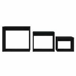 VidaXL Tables gigognes 3 pcs Noir Aggloméré -Tables d'appoint Soldes image 6 808577