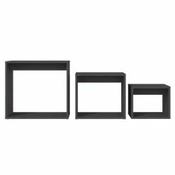 VidaXL Tables gigognes 3 pcs Gris Aggloméré -Tables d'appoint Soldes image 6 808578