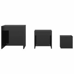 VidaXL Tables gigognes 3 pcs Noir brillant Aggloméré 11 VidaXL Tables gigognes 3 pcs Noir brillant Aggloméré -Tables d'appoint Soldes image 6 808601