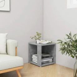 VidaXL Table d'appoint Gris béton 33x33x34,5 cm Aggloméré -Tables d'appoint Soldes image 6 809012