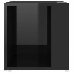 VidaXL Table d'appoint Noir brillant 33x33x34,5 cm Aggloméré -Tables d'appoint Soldes image 6 809015