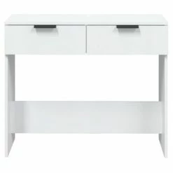 VidaXL Table console Blanc brillant 90x36x75 cm Bois d'ingénierie -Tables d'appoint Soldes image 6 811337