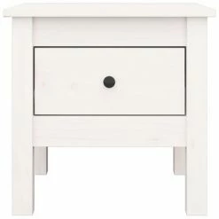 VidaXL Table d'appoint Blanc 40x40x39 cm Bois massif de pin 11 VidaXL Table d'appoint Blanc 40x40x39 cm Bois massif de pin -Tables d'appoint Soldes image 6 813786