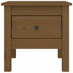 VidaXL Table d'appoint Marron miel 40x40x39 cm Bois massif de pin -Tables d'appoint Soldes image 6 813790