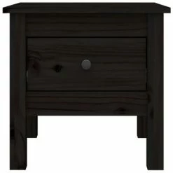 VidaXL Table d'appoint Noir 40x40x39 cm Bois massif de pin -Tables d'appoint Soldes image 6 813792