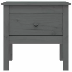 VidaXL Table d'appoint Gris 50x50x49 cm Bois massif de pin -Tables d'appoint Soldes image 6 813798