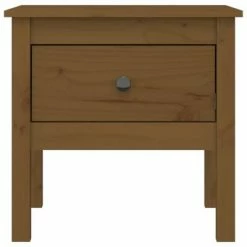 VidaXL Table d'appoint Marron miel 50x50x49 cm Bois massif de pin -Tables d'appoint Soldes image 6 813800