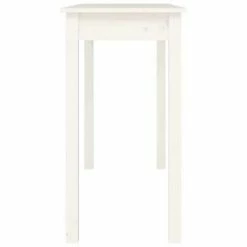 VidaXL Table console Blanc 110x40x75 cm Bois massif de pin -Tables d'appoint Soldes image 6 814240