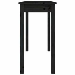 VidaXL Table console Noir 110x40x75 cm Bois massif de pin -Tables d'appoint Soldes image 6 814243