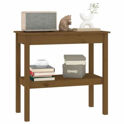 VidaXL Table console Marron miel 80x40x75 cm Bois de pin solide 6 VidaXL Table console Marron miel 80x40x75 cm Bois de pin solide – Image 6