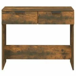 VidaXL Table console Chêne fumé 90x36x75 cm Bois d'ingénierie -Tables d'appoint Soldes image 6 817072