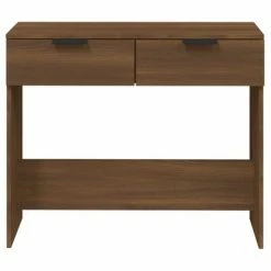 VidaXL Table console Chêne marron 90x36x75 cm Bois d'ingénierie 11 VidaXL Table console Chêne marron 90x36x75 cm Bois d'ingénierie -Tables d'appoint Soldes image 6 817074