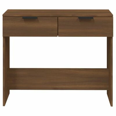 VidaXL Table console Chêne marron 90x36x75 cm Bois d'ingénierie 6 VidaXL Table console Chêne marron 90x36x75 cm Bois d'ingénierie – Image 6
